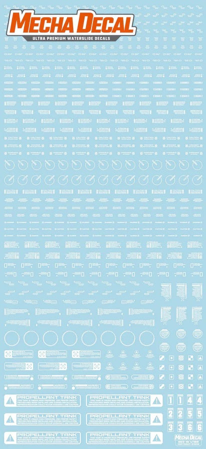 Mecha Decal 002-W USA Gundam x Child of Mecha CARTOGRAF 1/100