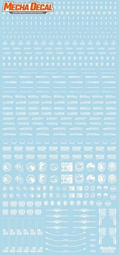 Mecha Decal 003-W USA Gundam x Child of Mecha CARTOGRAF 1/100