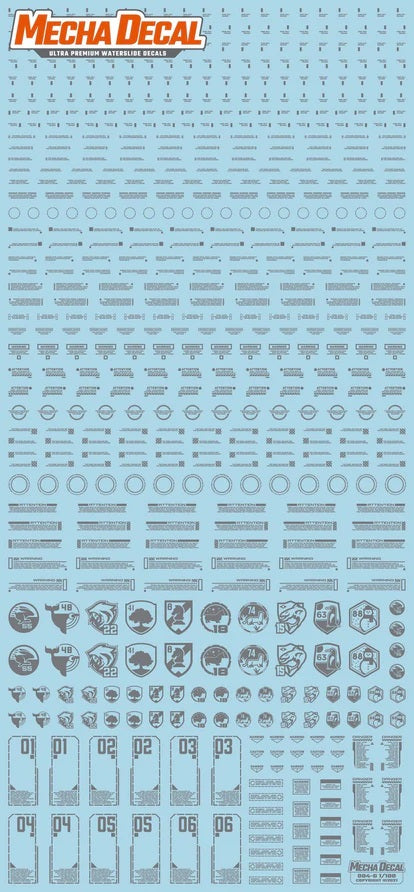 Mecha Decal 004-G USA Gundam x Child of Mecha CARTOGRAF 1/100