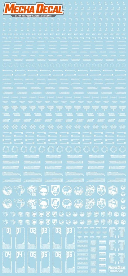 Mecha Decal 004-W USA Gundam x Child of Mecha CARTOGRAF 1/100