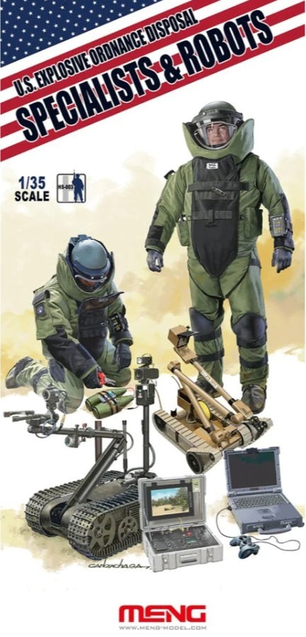 MENG 1/35 U.S. EXPLOSIVE ORDNANCE DISPOSAL SPECIALISTS & ROBOTS PLASTIC MODEL KIT